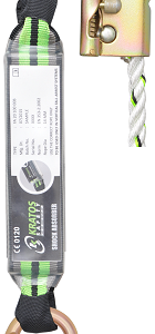 Auffanggerät an gedrehtem Polyamidseil mit Energieabsorber